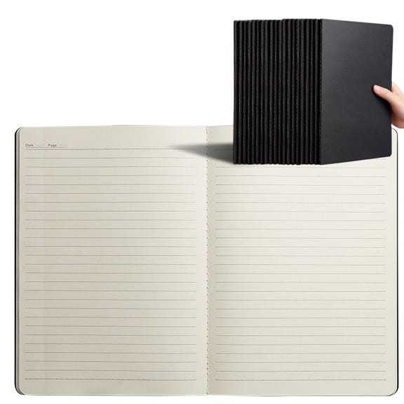 Meggemo A5 Kraft Paper Lined Notebook 8.07x5.51 Inches Durable Writing Journal Thick Paper Portable Notepad Office Meeting Daily Record Book