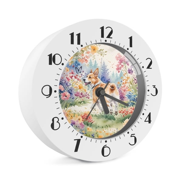 Meggemo AI Generated Digital Art Custom Photo Round Wall Clock Personalized Design Gift Silent Non Ticking Easy Installation Battery Operated