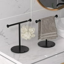 Meggemo Bathroom Towel Rack Paper Holder Desktop Towel Bar Freestanding Hand Towel Stand For Bathroom Kitchen