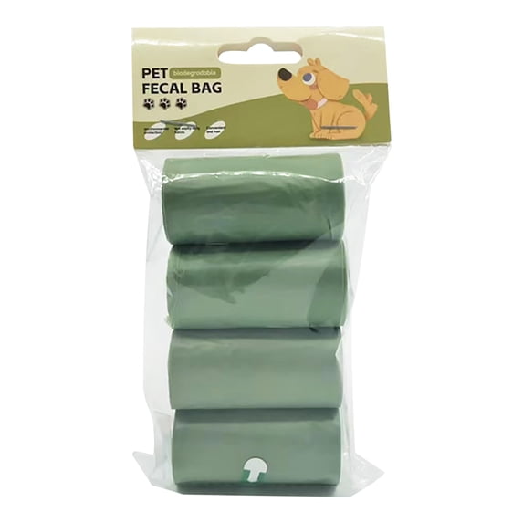 Meggemo Biodegradable Pet Poop Bags Corn Starch Material Double Layer Odor Resistant Eco Friendly Dog Cat Waste Bags Compostable Pet Sanitation Accessory