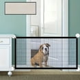 thumbnail image 1 of Meggemo Black No-Drill Pet Gate Mesh Barrier Adjustable Isolation Net for Stairways Doorways Home Pet Containment Safety Fence for Dogs Cats, 1 of 6