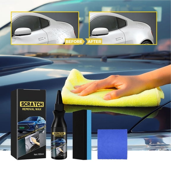 Meggemo Car Scratch Remover Polish Compound 100ml Paint Swirl Mark Eraser Restorer for Auto Detailing Touch Up Care No Logo Clear Coat Safe Formula