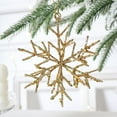 thumbnail image 1 of Meggemo Champagne Gold Metal Snowflake Ornaments 3D Hanging Pendants for Christmas Tree Holiday Atmosphere Decor, 1 of 6