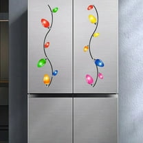 Meggemo Christmas Car Decor Colorful Bulb Magnetic Stickers Removable Auto Decals for Vehicle Exterior Holiday Season Winter Car Decor