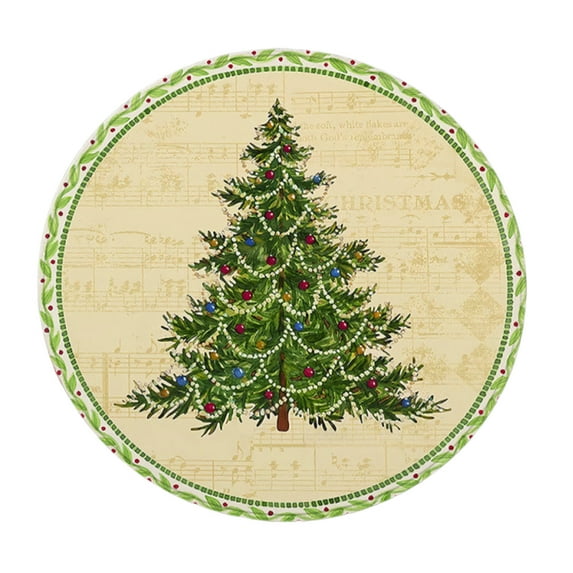 Meggemo Christmas Round Area Rug - Non-Slip Floor Mat For Living Room, Bedroom, Home Holiday Indoor Decor