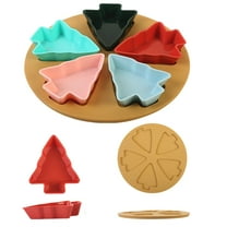 Meggemo Christmas Tree Dried Fruit & Nut Plate Set - Snack, Fruit & Candy Platter For Home Dining Table, Holiday Gatherings