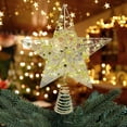 thumbnail image 1 of Meggemo Christmas Tree Star Topper with 10 LED Lights Glowing Tree Top Decor for Xmas Tree Holiday Season, 1 of 6