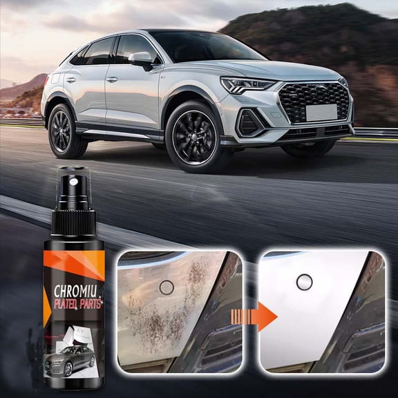 Meggemo Chrome Polish Restorer for Car Trim Metal Scratch Remover for Bumpers Rims Exterior Detail Shine Protection