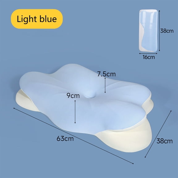 Meggemo Cloud Neck Memory Foam Pillow Ergonomic Design Alleviates Neck and Shoulder Pain Relief Comfortable Cervical Support Effortless Deep Sleep Suitable for Side Back Sleeping Positions