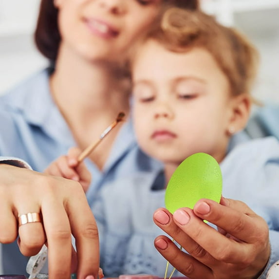 Meggemo Colorful Artificial Plastic Eggs Paintable Egg Shells Durable Material For Holiday Crafts Home Party Decor Festive Easter Decor Supplies