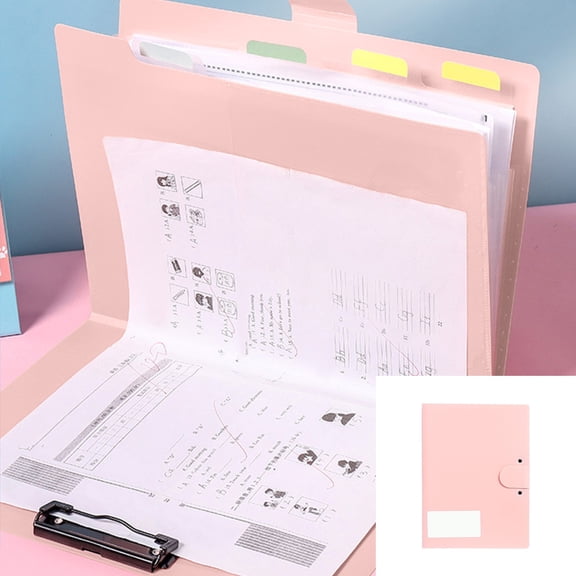Meggemo Colorful Plastic A4 Multi Layer Document Organizer Waterproof File Folder for Paper Classification