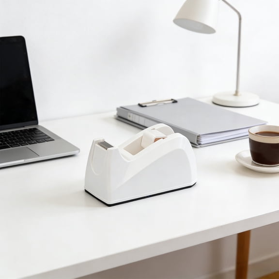 Meggemo Tape Dispenser with Antiskid Base and Blade Smooth Roller 5.8x2.6x2.8in Plastic Tape Cutter for Width Within 0.71in Home Office Desk