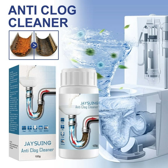 Meggemo Drain Anti-Clog Cleaner Powerful Formula Prevents Clogs Dissolves Hair Grease Food Residues Eliminates Odors Household Plumbing Essential