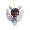 thumbnail image 1 of Meggemo Easter Angel With Wings Acrylic Small Ornaments Car Interior Hanging Charms For Vehicle Home Wall Door Festive Holiday Decor Accessories, 1 of 3