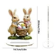 thumbnail image 1 of Meggemo Easter Bunny Egg Acrylic Tabletop Display Festive Hollow Ornament For Home Dining Table Coffee Table Indoor Holiday Decor, 1 of 5