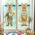 thumbnail image 1 of Meggemo Easter Double Sided Bunny Wall Decals Colorful Adhesive PVC Window Clings for Holiday Home and Glass Decor, 1 of 9