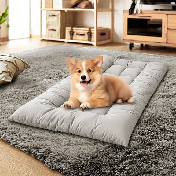 Meggemo Extra Large Dog Sofa Bed Pad 47.24x23.62 Inch Soft Thick Polyester Pet Mat Non Slip Bottom All Season Use