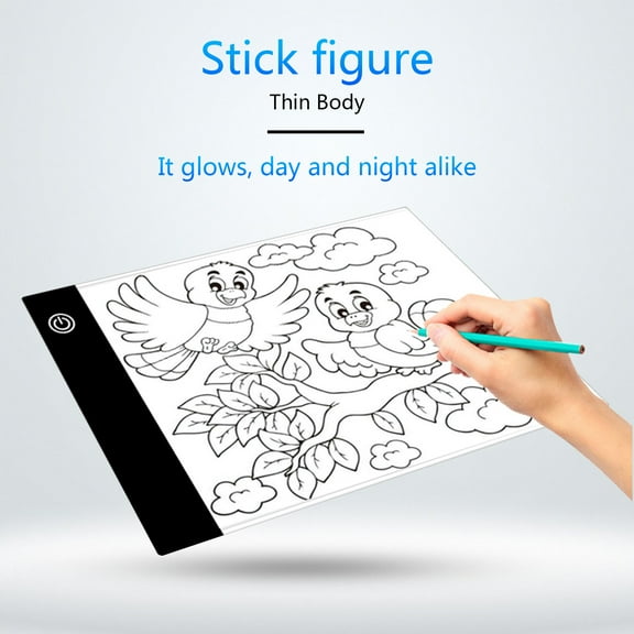 Meggemo Generic Led Light Box Tracing Board Ultra Art Copy Pad For Drawing And Stenciling Cartoon Light Box Led Pad With Adjustable Brightness Usb Powered Portable Art Accessory Beginners