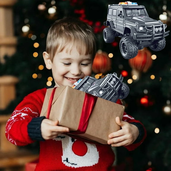 Meggemo Gift 110 Police Car Model - Simulation Off-Road Guard Car with Sound & Light, Interactive Play for Home & Leisure Time, Exciting Celebration Gift