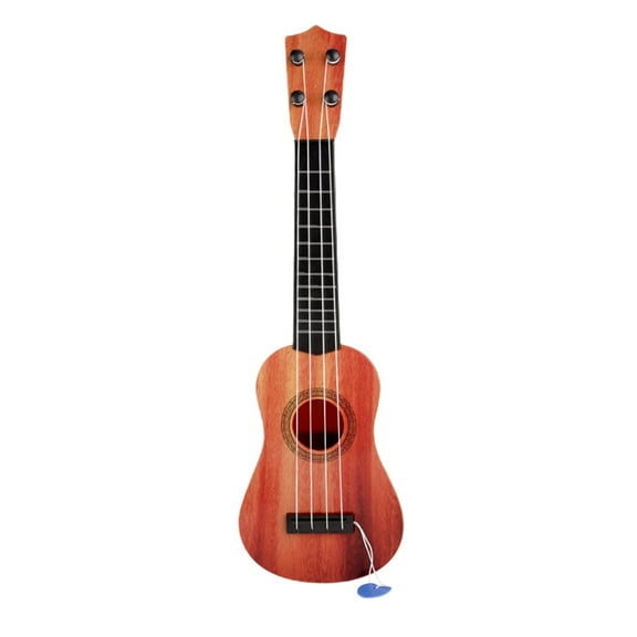 Meggemo Gift 16.1 Inch Simulation Ukulele Toy - Four-String Playable Small Guitar, Early Education Music Instrument for Creative Exploration