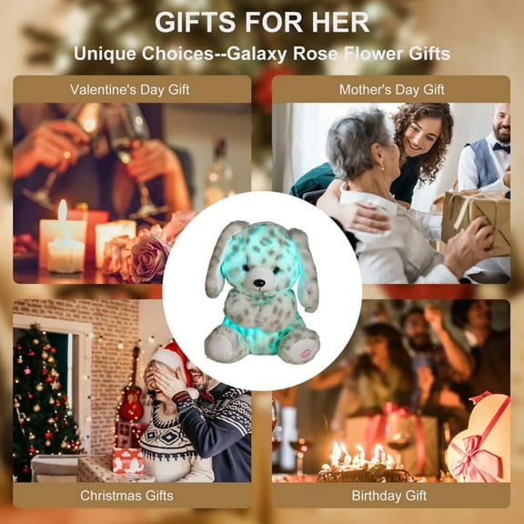 Meggemo Gift 9.8 Inch (25cm) LED Light-Up Plush Animal Toy - Battery-Free Luminous Pillow, Soft Gift for Birthdays & Home Decor