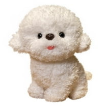 Meggemo Gift Cute Bichon Frise Plush Doll - Soft Pillow-Style Toy, Sweet Gift for All Ages & Home Companion