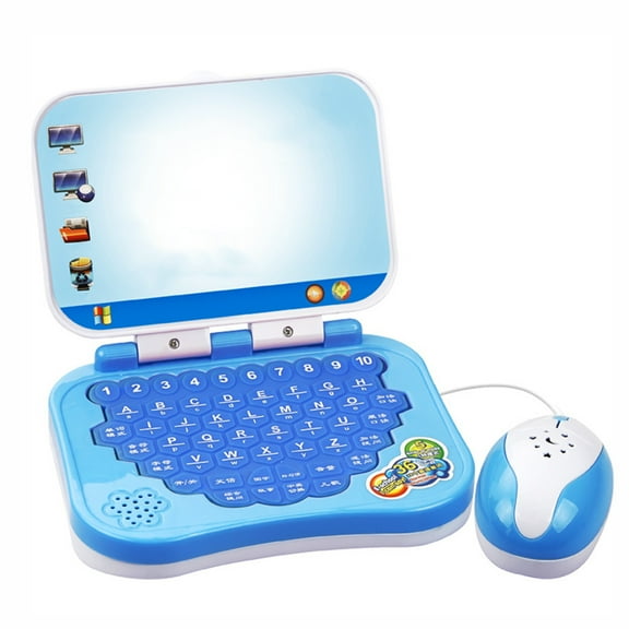 Meggemo Gift Early Learning Electronic Laptop Toy - Star Sky Projection, Mouse & Erasable Brush, Educational Music Tool for Interactive Learning and Recreational Play