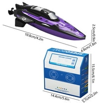 Meggemo Gift Mini Remote Control Stunt Speedboat - Dual Motor & Self-Reflipping Feature, Water-Sensing Charging & Long Endurance for All-Weather Outdoor Play