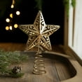 thumbnail image 1 of Meggemo Gold Star Tree Topper Christmas Ornament Shiny Five Pointed Star Decorative Finial for Christmas Tree Holiday Home Party Xmas Decoration, 1 of 6