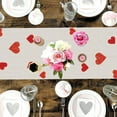 thumbnail image 1 of Meggemo Heart Shaped Table Runner Valentine's Day Wedding Anniversary Decor Romantic Accent for Dining Room Living Room Table Sweet Addition to Date Night Celebration Gatherings, 1 of 6