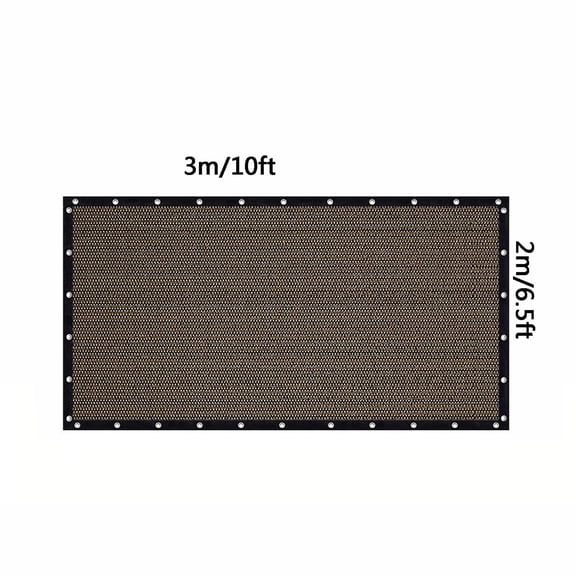 Meggemo High Density Polyethylene Sun Shade Cloth 90% Sun Block Fabric Reinforced Stitch Outdoor Patio Canopy Cover