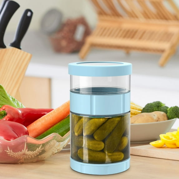 Meggemo Kimchi Jar Ceramic Fermentation Container Airtight Seal for Preserving Kimchi Vegetables Sauces Home Kitchen Storage