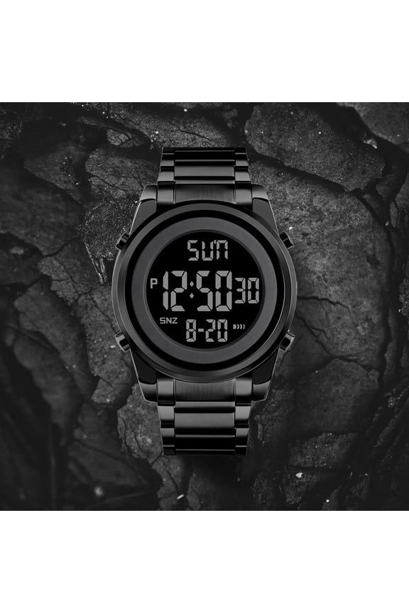 Men's Outdoor Sports Digital Watch Water Resistant Shockproof Chronograph Stopwatch Alarm Date Backlight for Running Hiking Camping
