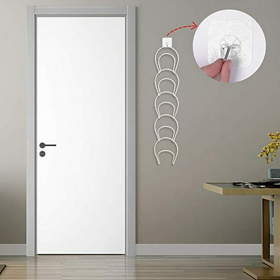 Meggemo Multi Layer Hanging Link Coat Hooks Bag Hat Organizer Rack for Entryway Bedroom Home Tidy Storage Space Saving Accessory