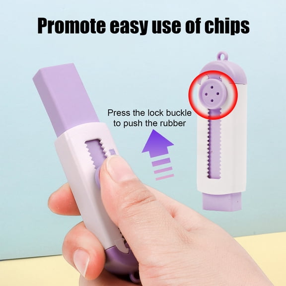 Meggemo Push-Pull Telescopic Rubber Eraser with Refill Soft Clean Erasing Tool for Students Office