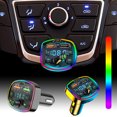 thumbnail image 1 of Meggemo Q7 Colorful Breathing Light Car Bluetooth MP3 Player FM Radio Transmitter PD20W Fast Charging Hands Free Calling High Speed Charging for Vehicle Use, 1 of 8