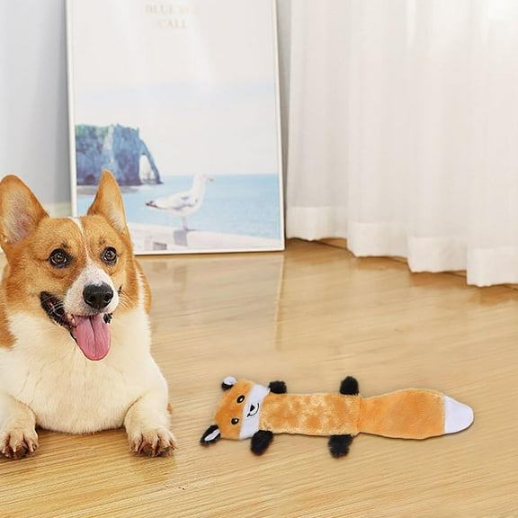 Meggemo Raccoon Plush Dog Toy Interactive Chew Toy for Teeth Cleaning Molar Bite Resistant for Small Medium Dogs Pet Play Daily Use