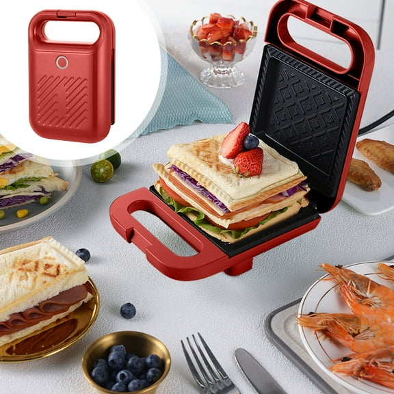 Meggemo Sandwich Maker Electric Breakfast Machine Non Stick Plate for Making Sandwiches Pancakes Waffles Home Kitchen Quick Breakfast