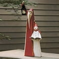 thumbnail image 1 of Meggemo Santa Claus and Snowman Sculpture with Lanterns Holiday Home Garden Decor Figurine for Indoor Outdoor Xmas Display, 1 of 8