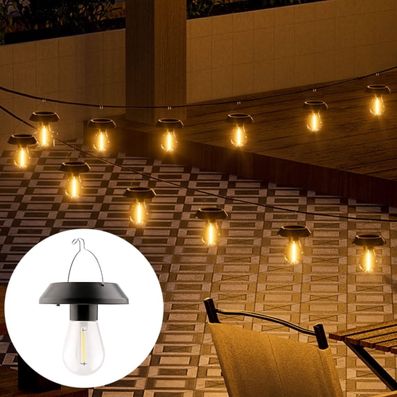 Meggemo Solar Small Hanging Light Outdoor Pendant Lamp Waterproof Solar Light Portable Decor Light Bright Lighting for Garden Yard Porch Balcony