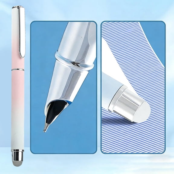 Meggemo Thermal Erasable Fountain Pen Gradient Finish Writing Pen 0.38mm Iridium Nib Pen Replaceable Ink Cartridge Metal Pen for Daily Writing Calligraphy