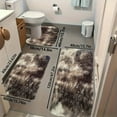 thumbnail image 1 of Meggemo Tie Dye Toilet Mat Set 3 Piece Plush Shaggy Non Slip Bathroom Rug Contour Lid Cover and Floor Pad Absorbent for Bath Tub Vanity Large, 1 of 9