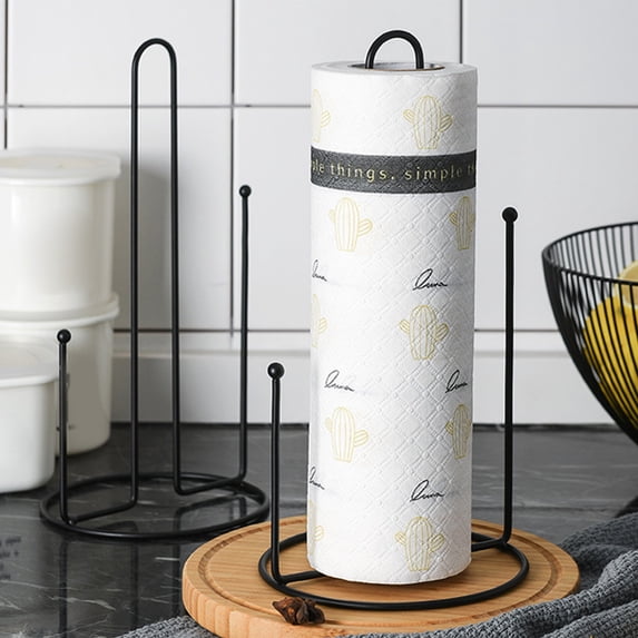 Meggemo Toilet Paper Roll Holder Sturdy Wall Mounted or Desktop Tissue Rack for Bathroom Kitchen Home Toilet Paper Storage Keep Tissue Easy to Access and Tidy