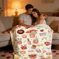 thumbnail image 1 of Meggemo Valentine's Day Flannel Blanket Double Sided Fleece Blanket Cozy Nap Blanket Warm Gift Throw Blanket for Home Sofa Bed Valentine's Day Gifting, 1 of 6