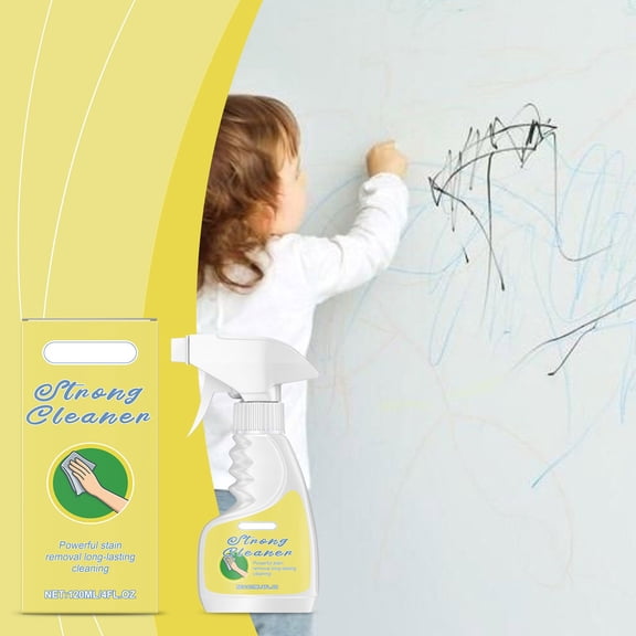 Meggemo Wall Cleaner Removes Stains Graffiti Dirt from Interior Exterior Walls Gentle Formula Won't Damage Paint Wallpaper