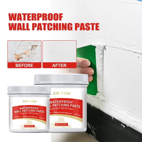 Meggemo Wall Repair Paste Quick Drying Spackling for Holes Scratches Easy to Apply Sand Smooth Water Resistant Restores Walls