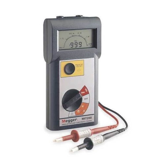 Megger Battery Operated Megohmmeter,500VDC MIT200