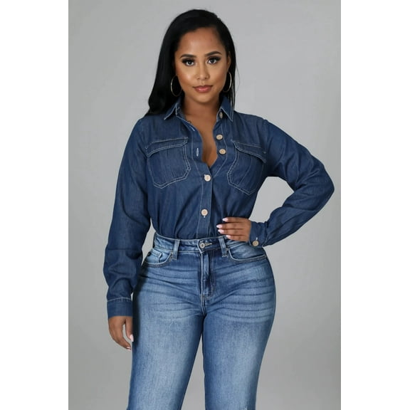 Meghan Love Denim Top