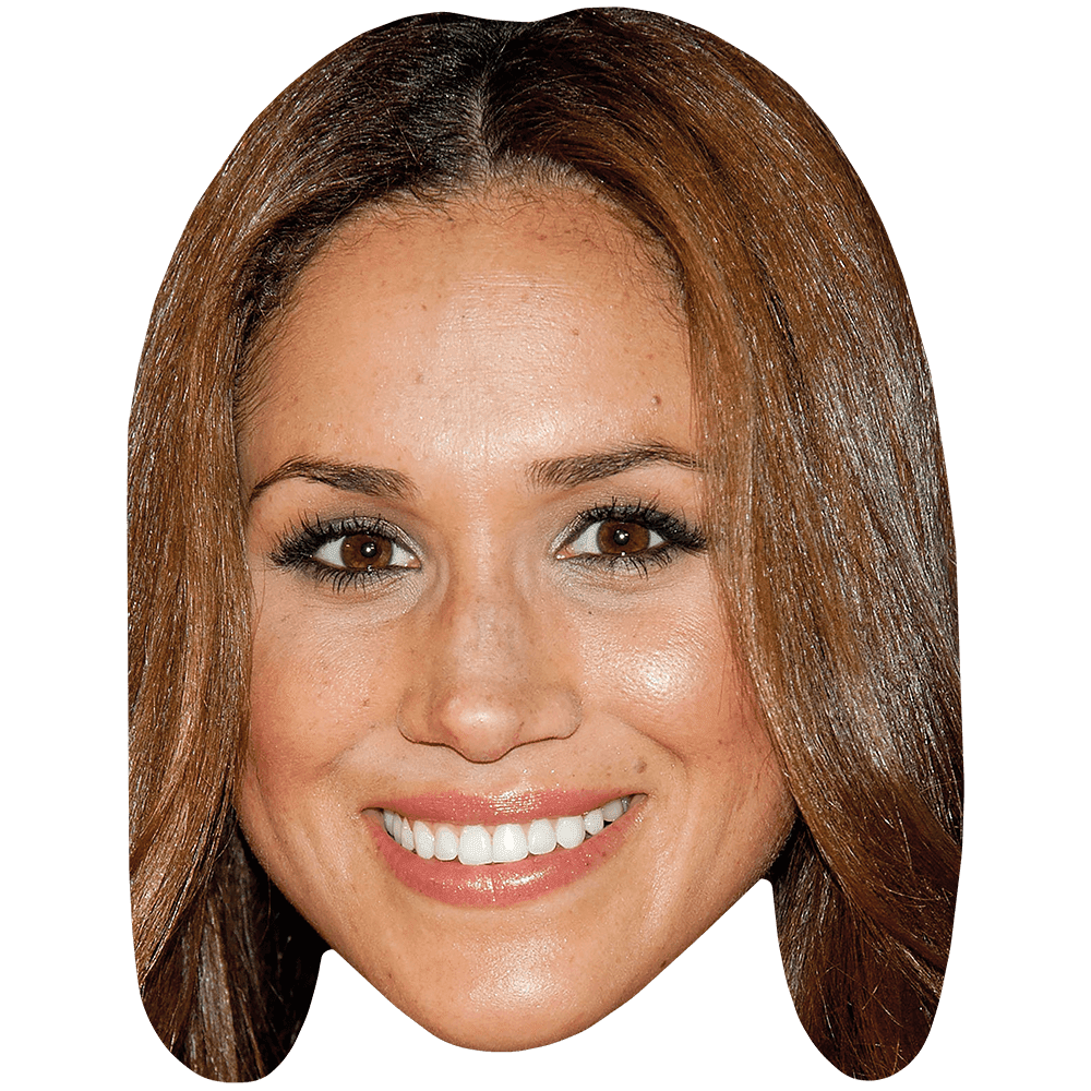 Meghan Markle (Grin) Celebrity Mask, Flat Card Face, Fancy Dress Mask
