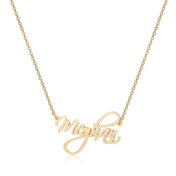 Meghan Necklace Personalized, 14K Gold Filled Ivy Name Necklace Personalized Nameplate Necklace Jewelry Gifts for Women